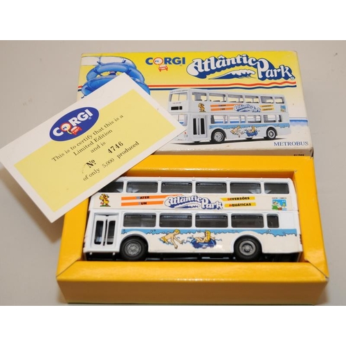 346 - A collection of boxed Corgi buses and coaches including limited edition examples. Models excellent i... 