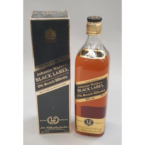 44 - Johnnie Walker 12 Year Old Black Special Black Label Old Scotch Whisky 75cl boxed.