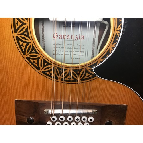 452 - VINTAGE 1960’s EROS GARANZIA ACOUSTIC GUITAR. This is a twelve string Italian guitar and found in Ex... 