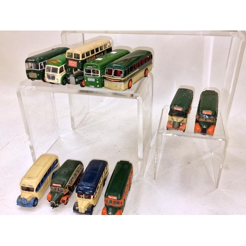 301 - Collection of vintage and modern unboxed play worn die cast coaches to include some Dinky examples (... 