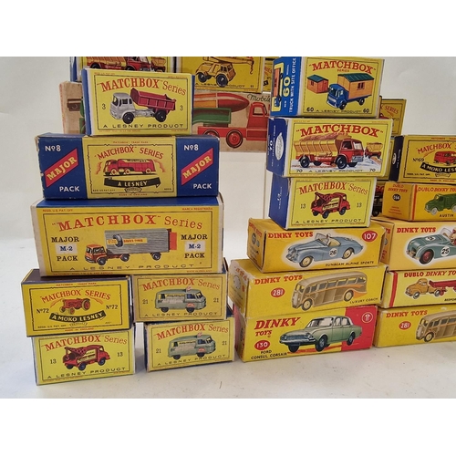 313 - Collection of vintage Matchbox and Dinky die cast collectable empty boxes. No models included (39).