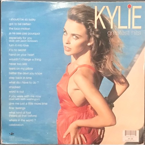 382 - KYLIE MINOGUE ‘GREATEST HITS’ DOUBLE LP. A 1992 pressing of this double album on PWL 25. Records are... 