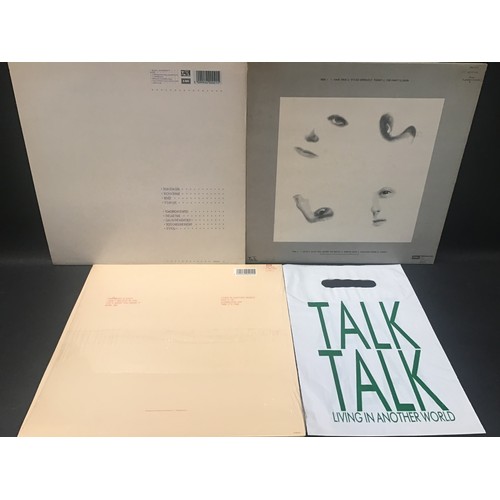 257 - SELECTION OF 3 X TALK TALK VINYL LP RECORDS & PROMO 7” BAG. Titles here include - The Party’s Over -... 