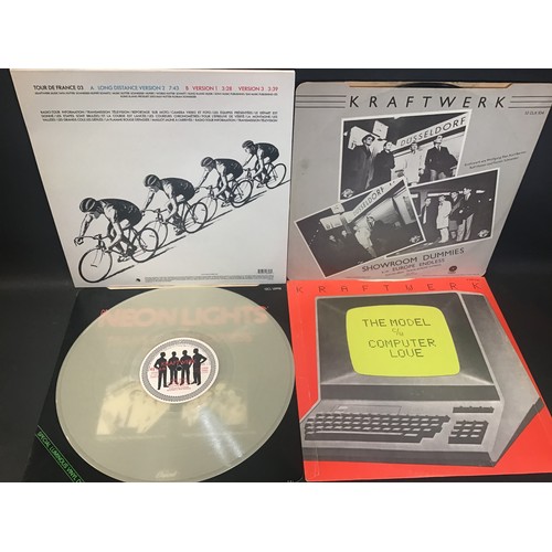 336 - KRAFTWERK 12” VINYL SINGLES X 8. Found here We have various releases to include ‘Tour De Francs’ x 3... 