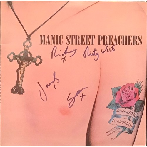 173 - MANIC STREET PREACHERS LP ‘GENERATION TERRORISTS’ 1ST PRESS SIGNED. Here on Columbia Records 4710601... 