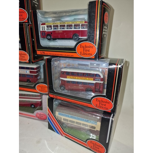 317 - Exclusive First Editions boxed group of 1:76 scale die cast vehicles. All appear in excellent condit... 