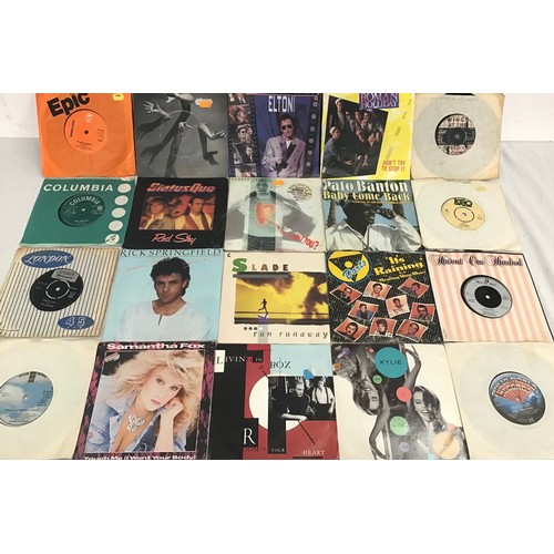 491 - BOX OF VARIOUS 45RPM 7” SINGLES. A Large variety of artists - Genre’s and years here to include pict... 