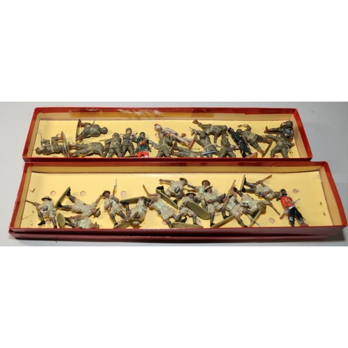 94 - Large quantity of WWII allied plastic soldiers to include Paras Commandos and Frogmen