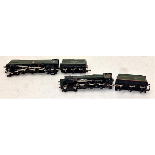 18 - Two OO gauge locomotives and tenders to include British Railways Winston Churchill 34051 and Devizes... 