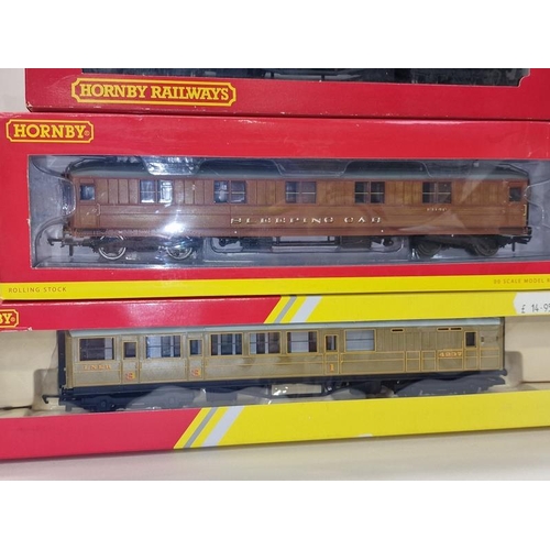 25 - Hornby Railways OO Gauge three boxed rolling stock coaches in generally excellent condition.