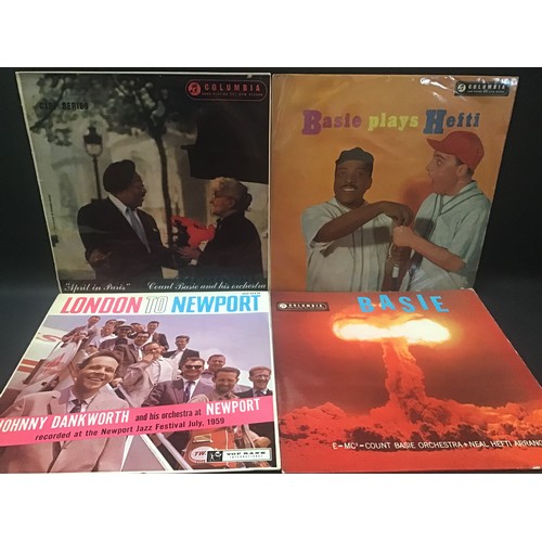 99 - SELECTION OF 4 JAZZ VINYL LP RECORDS. Artists consist of 3 x Count Basie and an album by Johnny Dank... 