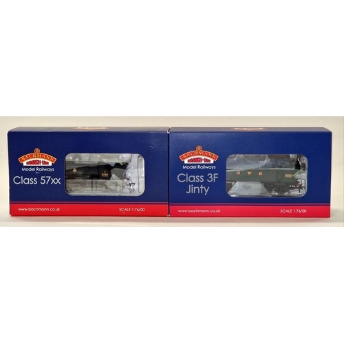 52 - Bachmann 32-214 Class 57xx locomotive together with 32-075C Class 3F Jinty locomotive. Both in unuse... 