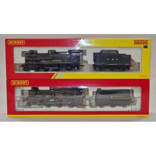 57 - Hornby OO Gauge R2937 GWR County of Cornwall locomotive and tender together with R2848X GWR Castle C... 