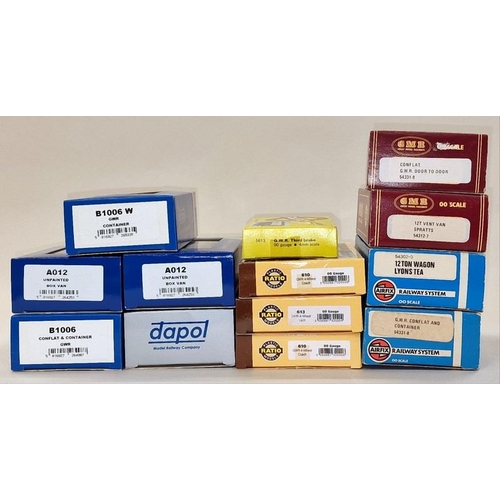 76 - Collection of boxed Dapol OO Gauge wagons together with others from Airfix and some unbuilt model ki... 