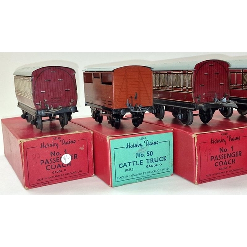 100 - Hornby O Gauge vintage group of wagons/trucks (6).