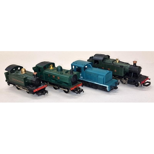 104 - Group of unboxed locomotives to include Hornby Great Western 101, Lima D.2785 and two others (4).