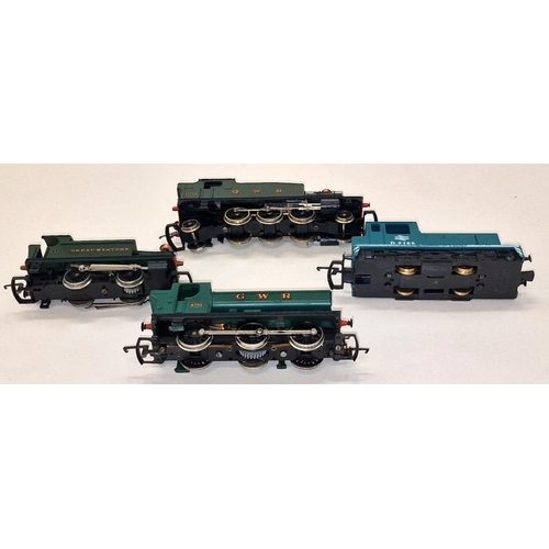 104 - Group of unboxed locomotives to include Hornby Great Western 101, Lima D.2785 and two others (4).