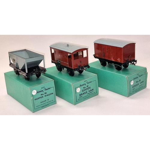 90 - Hornby O Gauge vintage group of No. 50 wagons, assorted variations  (6).