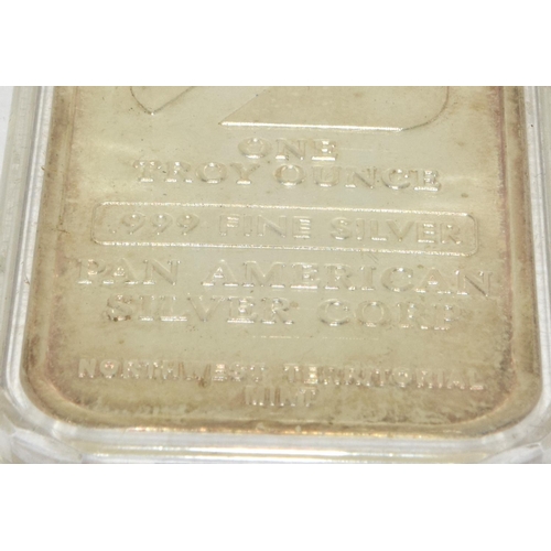 186 - 1oz Silver Ingot. ref W