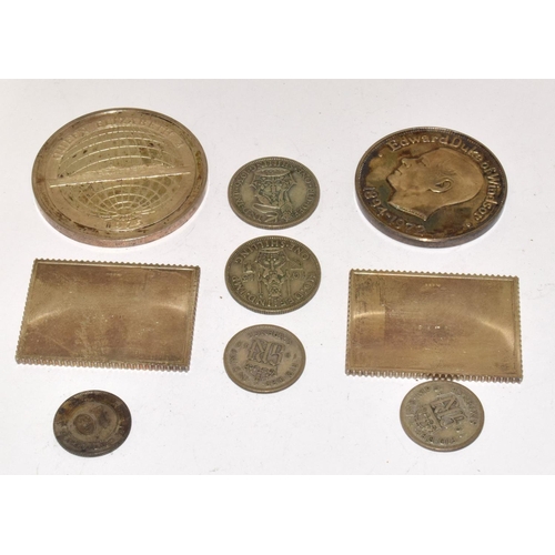 185 - Mixed silver coinage and stamps ref W