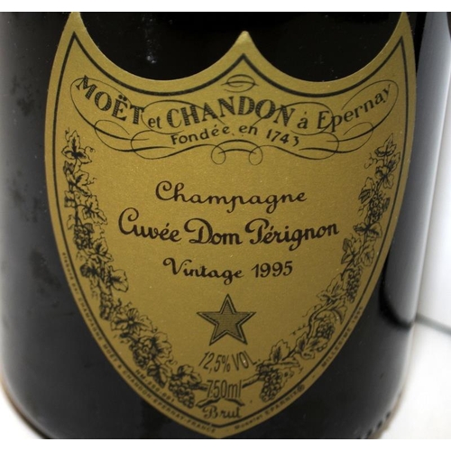 79 - 75cl bottle Moet et Chandon Champagne Cuvee Dom Perignon 1995. Cased and unopened with good foil and... 