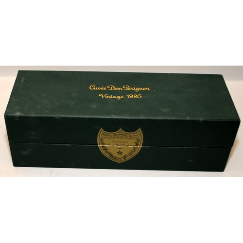 79 - 75cl bottle Moet et Chandon Champagne Cuvee Dom Perignon 1995. Cased and unopened with good foil and... 