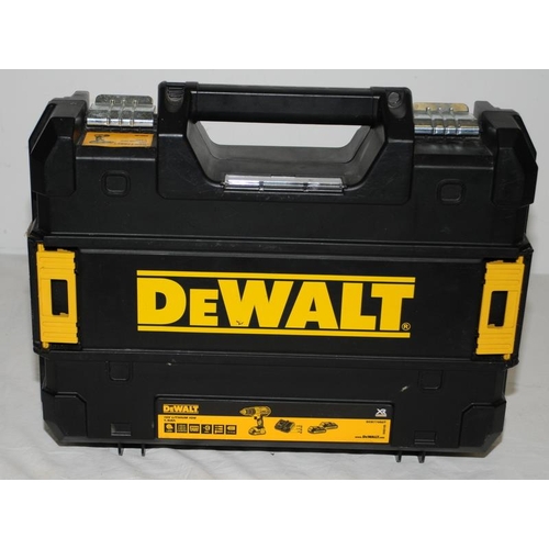 326 - DeWalt rechargeable drill with charger (no battery) in hard case. Ref:W