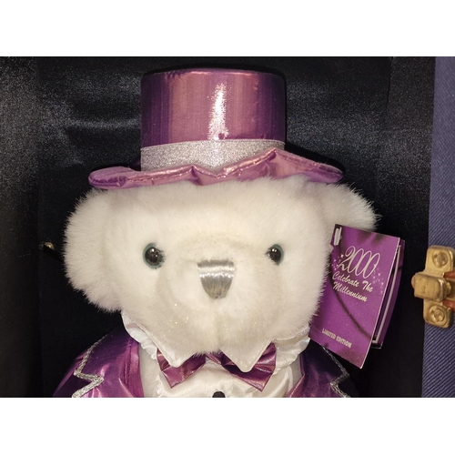 185 - Limited Edition 2000 Millennium Keepsake Bear with attached certificate.