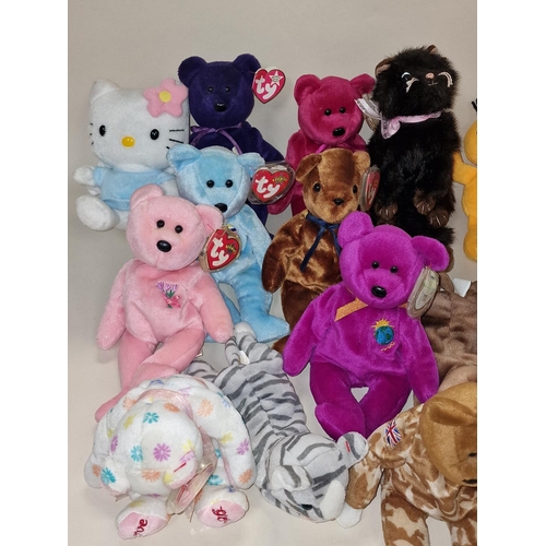 186 - Collection of TY Beanie Babies soft toys all with tags.