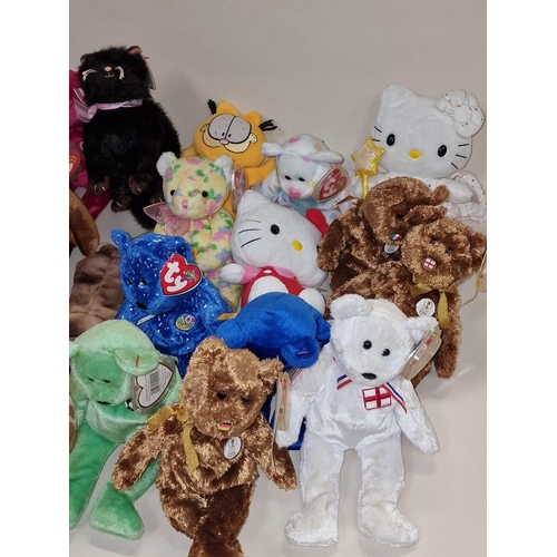 186 - Collection of TY Beanie Babies soft toys all with tags.