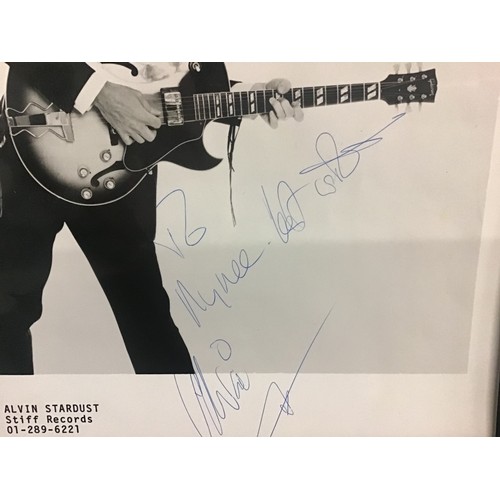 467 - ALVIN STARDUST SIGNED ITEMS. AKA Shane Fenton autographs here on a 7” single sleeve under his latter... 