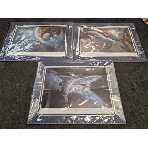 475 - G.W. Hutchings Star Trek set of three limited edition embossed prints to include 