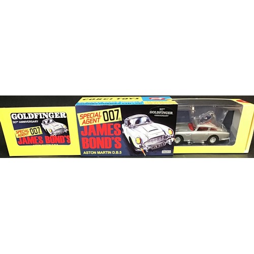 411 - James Bond related Corgi vechicles. Aston Martin DB.5 (04203) - Sunbeam Alpine (TY02501) and Aston M... 