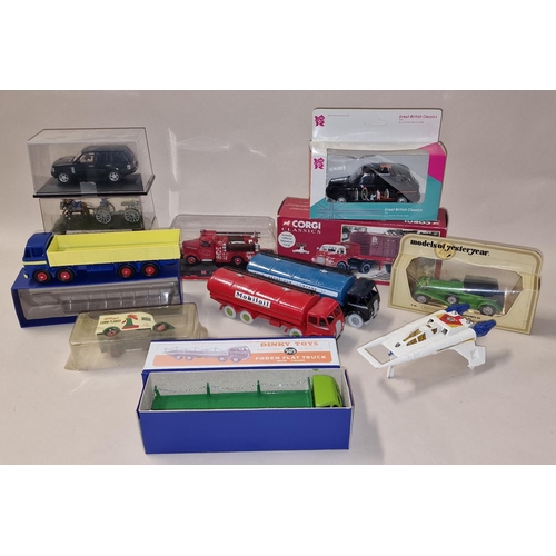 409 - Mixed modern and vintage die cast boxed/unboxed vehicles to include Dinky and Corgi examples.