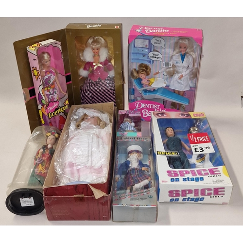 188 - Collection of Boxed dolls to include Barbie and a 'Posh Spice' Spice Girl