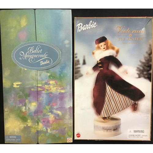 191 - Barbie dolls x 2 by Mattel complete with original boxes. Themes here are Victorian Ice Skater ( 2743... 