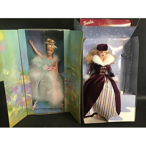 191 - Barbie dolls x 2 by Mattel complete with original boxes. Themes here are Victorian Ice Skater ( 2743... 