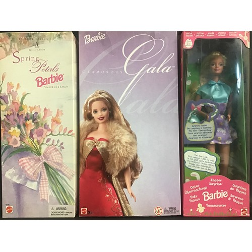 194 - Barbie Dolls by Mattel x 3. All in original boxes and having themes as follows - Easter Surprise - S... 