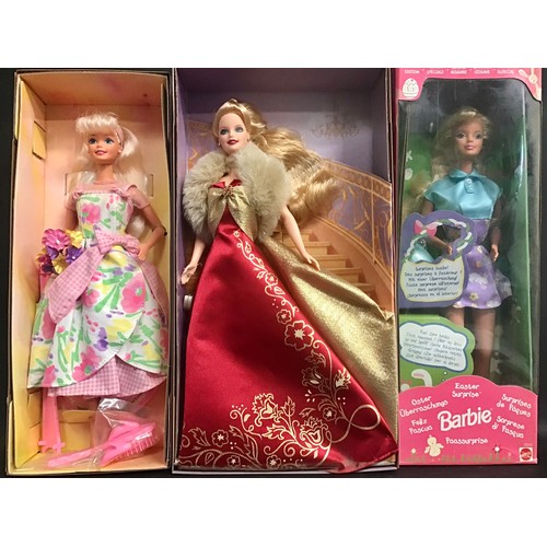 194 - Barbie Dolls by Mattel x 3. All in original boxes and having themes as follows - Easter Surprise - S... 