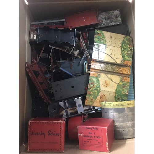 133 - Large collection of 0 gauge track and various crossings and turntable some boxed but mostly loose. (... 