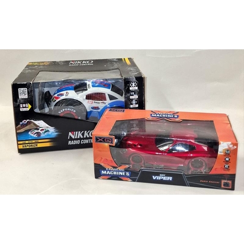 241 - Nikko radio control vaporizr boxed car together with a boxed Extreme Machines SRT Viper car (2).