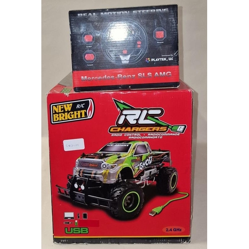 250 - New bright Trail Ghost boxed radio controlled truck together with a boxed Mercedes-Benz SLS AMG radi... 