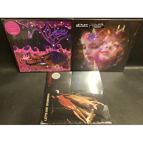 384 - LET’S EAT GRANDMA VINYL LP RECORDS X 3. Here titles are as follows - ‘I’m All Ears’ pressed on a tra... 