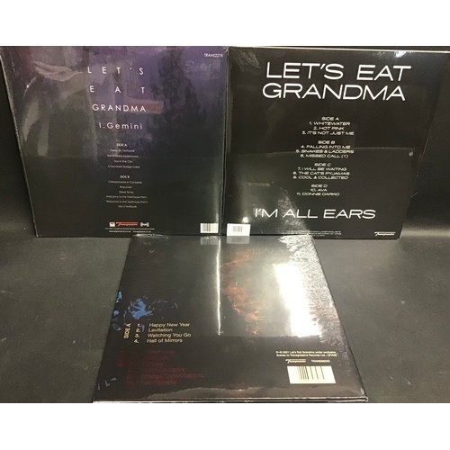 384 - LET’S EAT GRANDMA VINYL LP RECORDS X 3. Here titles are as follows - ‘I’m All Ears’ pressed on a tra... 