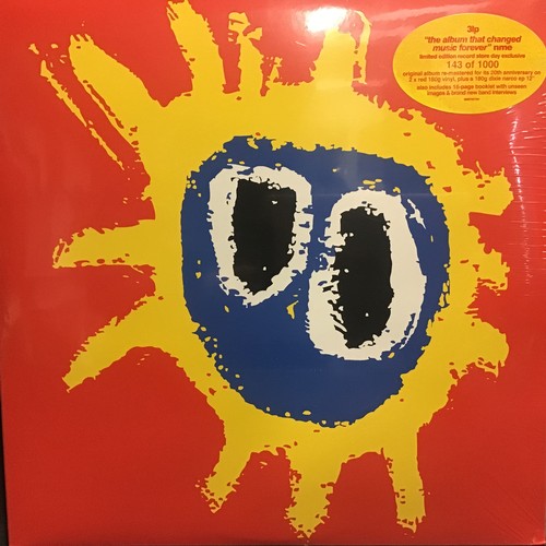 397 - LTD EDITION RSD NUMBERED 2 X RED VINYL PRIMAL SCREAM LP ‘SCREAMADELICA’. This is numbered 143 / 1000... 