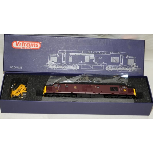 147 - ViTrains locomotive class 37416 Royal Scotsman in maroon Scottish and Western Railways livery. Box a... 