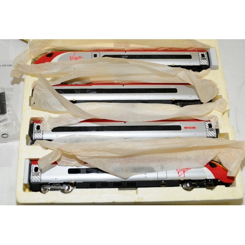 148 - Hornby 00 gauge Virgin Trains Pendolino set ref: R2467. Box has some storage wear but models are exc... 