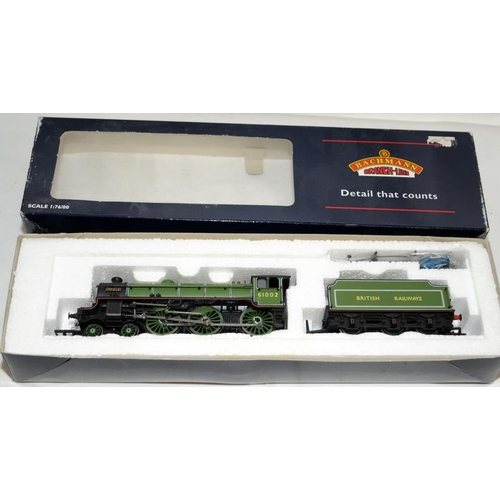 152 - 00 gauge Bachmann Branchline locomotives 31-176-Z Jubilee 45596 Bahamas w Stanier tender, 31-553A V2... 