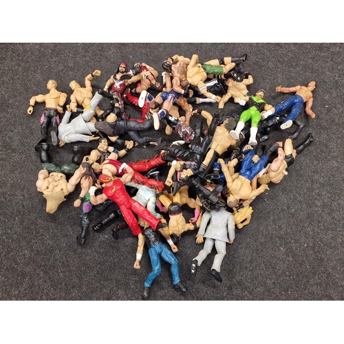 273 - Collection of plastic wrestling action figures.