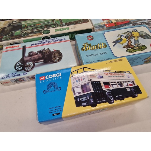 279 - Collection of boxed model kits to include Airfix examples together with a Corgi Classics boxed coach... 